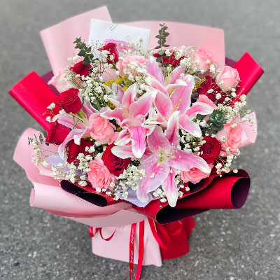 三门峡22朵玫瑰混搭百合，共舞人生